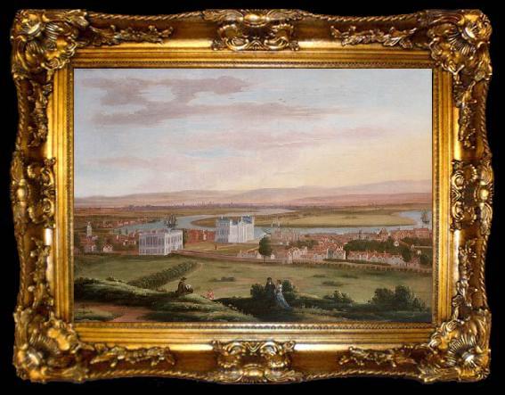 framed  Hendrick Danckerts A View of Greenwich and the Queen s House from the South-East by Hendrick Danckerts, ta009-2